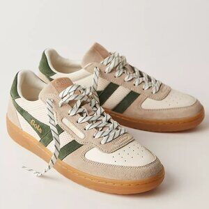 Gola Hawk '83 Sneakers Color: Off White / Bone / Evergreen